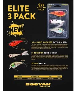 Fillet And Release Fishing Co. Booyah Elite Hardbaits Kit 3pk All Freshwater Lures