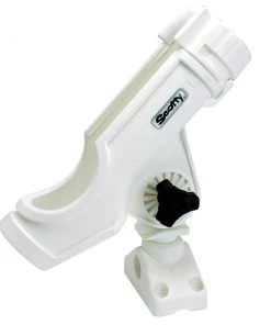 Fishing Rod Holders Scotty Powerlock Rod Holder White W/241 Side/Deck Mount [230-WH]