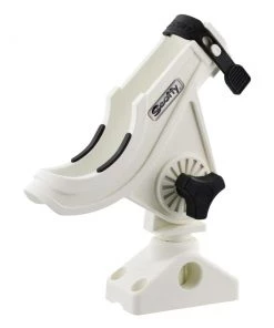 Fishing Rod Holders Scotty 280 Bait Caster/Spinning Rod Holder W/241 Deck/Side Mount - White [280-WH]
