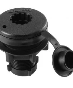 Scotty Compact Threaded Round Deck Mount [444-BK] Fishing Rod Holders