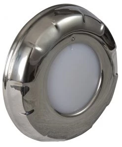 Lumitec Aurora - LED Dome Light - Polished SS Finish - 2-Color White/Blue Dimming [101138]