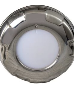 Lumitec Aurora - LED Dome Light - Polished SS Finish - 2-Color White/Blue Dimming [101138]