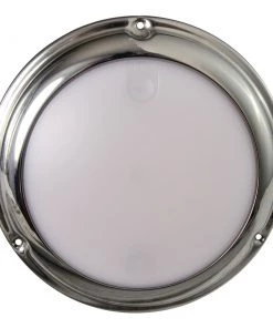 Lumitec TouchDome - Dome Light - Polished SS Finish - 2-Color White/Blue Dimming [101097] Marine Lighting