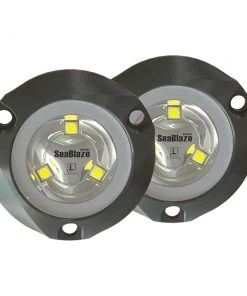 Lumitec SeaBlaze Mini Underwater Light - Pair - Brushed Finish - White Non-Dimming [101245]