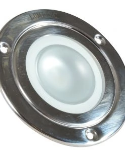 Lumitec Shadow - Flush Mount Down Light - Polished SS Finish - 3-Color Red/Blue Non Dimming W/White Dimming [114118]