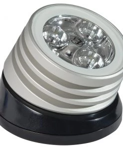 Lumitec Zephyr LED Spreader/Deck Light -Brushed, Black Base - White Non-Dimming [101326]