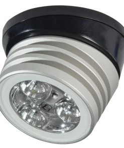 Lumitec Zephyr LED Spreader/Deck Light -Brushed, Black Base - White Non-Dimming [101326]