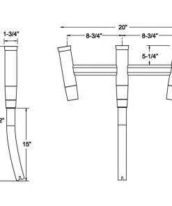 TACO Marine TACO Kite Fishing 3-Rod Cluster [F31-0770BSA-1] Fishing Rod Holders