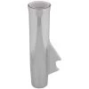 TACO Marine TACO Flared Weld-On Rod Holder 9-3/4"L X 1-3/4"ID - White Liner Polished Finish - 3/8" Coped Blade [F31-2230BXY-4A]