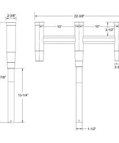 TACO Marine TACO Deluxe Trident Rod Holder Cluster Straight W/Tool Caddy [F31-0780BXY-1]