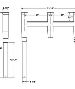 TACO Marine TACO Deluxe Trident Rod Holder Cluster Offset W/Tool Caddy [F31-0781BXY-1] Fishing Rod Holders