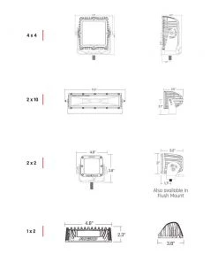 RIGID Industries DC Scene Light - 2" X 2" 115 Light - White [681613] Marine Lighting