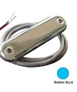 Shadow-Caster LED Lighting Shadow-Caster Courtesy Light W/2' Lead Wire - 316 SS Cover - Bimini Blue - 4-Pack [SCM-CL-BB-SS-4PACK] Marine Lighting