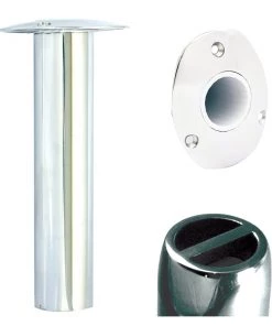 Fishing Rod Holders Tigress Oval Head SS Gunnel Mount Rod Holder - 0 Degree - 9" [88527]