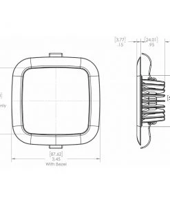 Lumitec Square Mirage Down Light - Spectrum RGBW Dimming - Glass Housing - No Bezel [116197]
