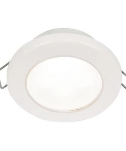Hella Marine EuroLED 75 3" Round Spring Mount Down Light - White LED - White Plastic Rim - 12V [958110511]