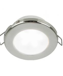 Hella Marine EuroLED 75 3" Round Spring Mount Down Light - White LED - Stainless Steel Rim - 12V [958110521] Marine Lighting