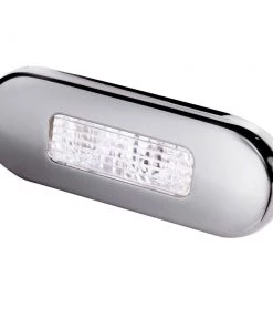 Hella Marine Surface Mount Oblong LED Courtesy Lamp - White LED - Stainless Steel Bezel [980869301] Marine Lighting