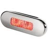 Hella Marine Surface Mount Oblong LED Courtesy Lamp - Red LED - Stainless Steel Bezel [980869501] Marine Lighting