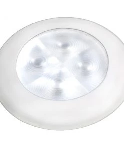 Hella Marine Slim Line LED 'Enhanced Brightness' Round Courtesy Lamp - White LED - White Plastic Bezel - 12V [980500541] Marine Lighting