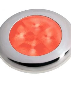 Marine Lighting Hella Marine Slim Line LED 'Enhanced Brightness' Round Courtesy Lamp - Red LED - Stainless Steel Bezel - 12V [980507221]