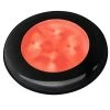 Marine Lighting Hella Marine Slim Line LED 'Enhanced Brightness' Round Courtesy Lamp - Red LED - Black Plastic Bezel - 12V [980507251]