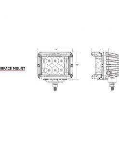 RIGID Industries D-SS PRO Flood LED Surface Mount - Pair - White [862113]