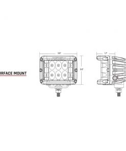 RIGID Industries D-SS Series PRO Spot LED Surface Mount - Pair - White [862213] Marine Lighting