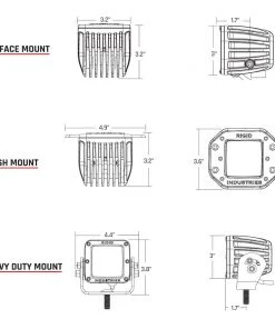 Marine Lighting RIGID Industries D-Series PRO Flush Mount - Spot LED - Midnight Edition - Pair - Black [212213BLK]