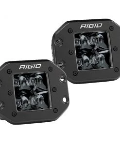 Marine Lighting RIGID Industries D-Series PRO Flush Mount - Spot LED - Midnight Edition - Pair - Black [212213BLK]