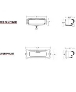 RIGID Industries SR-Q Series PRO Hybrid-Diffused LED - Surface Mount - Pair - White [945513]
