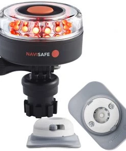 Navisafe Navilight All RED 360 2NM W/Navimount Base RIB Mount - White [045KIT4]