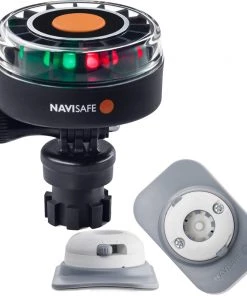 Marine Lighting Navisafe Navilight 2NM Tricolor W/Navimount Base RIB Mount - White [340KIT4]