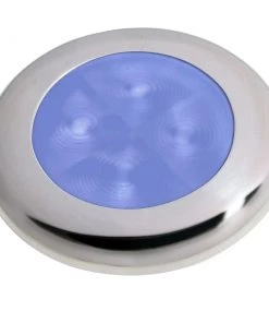 Hella Marine Polished Stainless Steel Rim LED Courtesy Lamp - Blue [980503221]