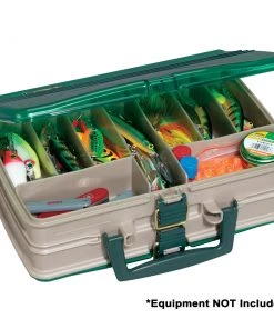 Plano Double-Sided 20-Compartment Satchel - Sandstone/Green [112000] Tackle Storage