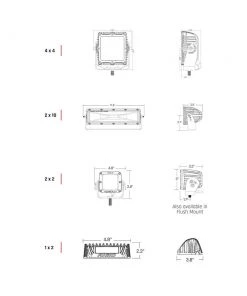 RIGID Industries 2x2 115 - DC Scene Light - Black [681513] Marine Lighting