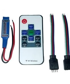 Lunasea Lighting Lunasea Multifunction Indoor RGB LED Controller W/Buttons RF Remote 5/12/24 VDC [LLB-45AR-08-02] Marine Lighting