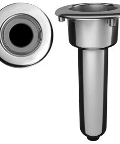 Fishing Rod Holders Mate Series Elite Screwless Stainless Steel 0 Rod Cup Holder - Drain - Round Top [C1000DS]