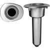 Mate Series Elite Screwless Stainless Steel 0 Rod Cup Holder - Drain - Oval Top [C2000DS]