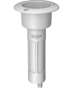 Fishing Rod Holders Mate Series Plastic 0 Rod Cup Holder - Drain - Round Top - White [P1000DW]