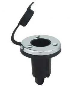 Marine Lighting Perko Spare Round Plug-In Base - 3-Pin - Chrome/Black [1045300DP]
