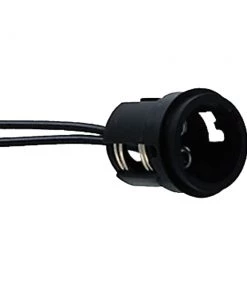 Perko Double Contact Bayonet Socket - Black Polymer W/10" Pigtail [0024DP1]