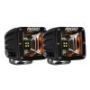 RIGID Industries Radiance Scene Lights - Surface Mount Pair - Black W/Amber LED Backlights [68204] Marine Lighting