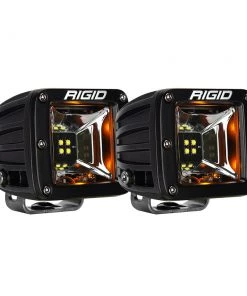 RIGID Industries Radiance Scene Lights - Surface Mount Pair - Black W/Amber LED Backlights [68204] Marine Lighting