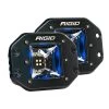 Marine Lighting RIGID Industries Radiance Scene Lights - Flush Mount Pair - Black W/Blue LED Backlights [68211]