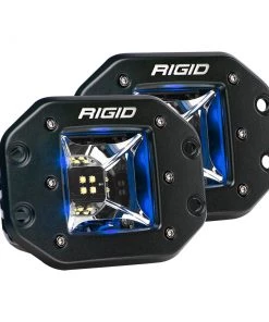 Marine Lighting RIGID Industries Radiance Scene Lights - Flush Mount Pair - Black W/Blue LED Backlights [68211]