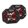 Marine Lighting RIGID Industries Radiance Scene Lights - Flush Mount Pair - Black W/Red LED Backlights [68212]