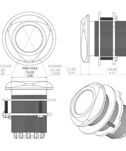 Marine Lighting Lumitec Typhoon Underwater Bronze Thru-Hull LED Light - White/Blue [101448]