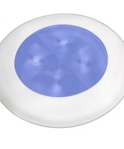 Hella Marine Blue LED Round Courtesy Lamp - White Bezel - 24V [980503241] Marine Lighting