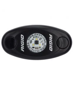 RIGID Industries A-Series Black High Power LED Light Single - Amber [480333] Marine Lighting